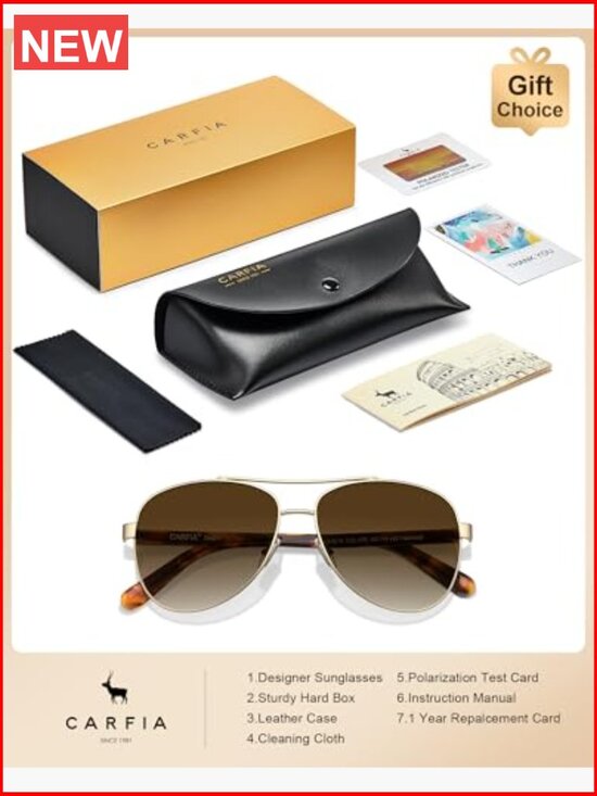 Polarized Sunglasses with HD Polycarbonate Lenses, Acetate Arms, UV400 main image 4